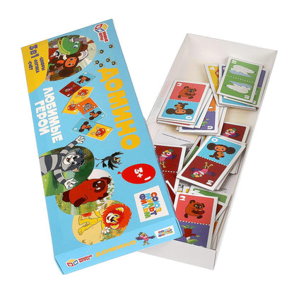 Союзмультфильм. Домино картонное. 350х140х25мм. Умные инры в кор.20шт