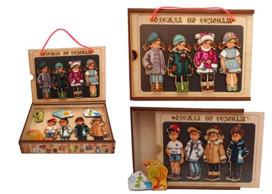 Набор "Одежда по сезонам" арт.7749 на магнитах (дерево) /14