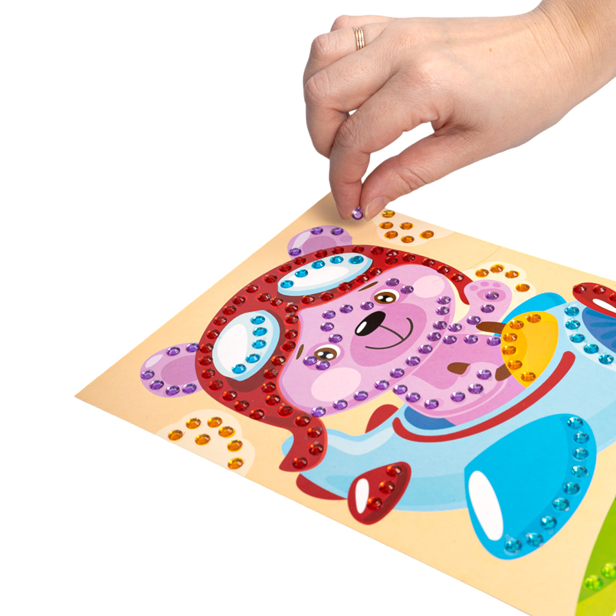 Набор для творчества. Risunok из страз "Мишка-пилот"