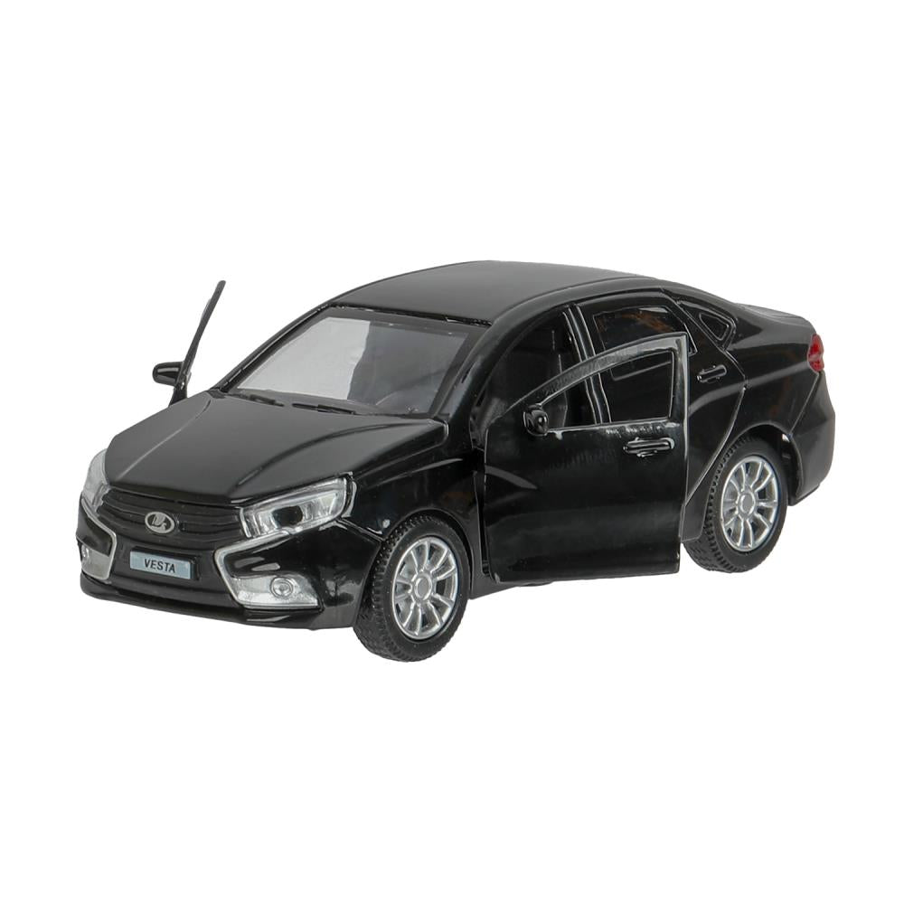 Машина металл LADA vesta 11,5 см, двери, черный, кор. Технопарк в кор.2*36шт