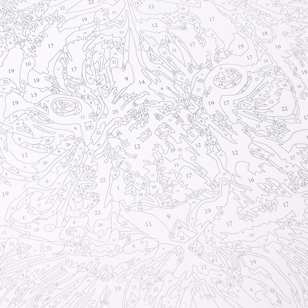 Étui avec un numéro de 40*50 cm en forme de tigre pour les jours du mois de juillet, АРТ en cor.24шт