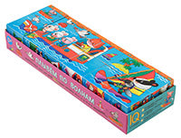 Умные кубики в поддончике (длинные). 12 штук. Плывём по волнам (new)