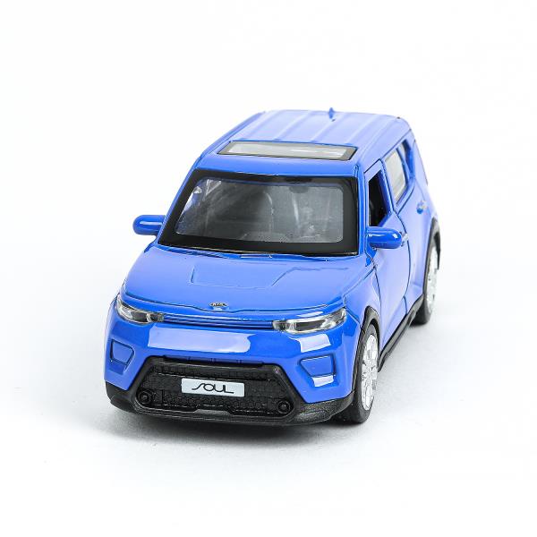 Машина металл KIA soul длина 12 см, двери, багаж., инерц, синий, кор. Parc technologique dans le cor.2*36шт