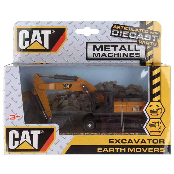 Modèle métallique ЭКСКАВАТОР licence chat 14 cm, подв. дет (ковш и корпус) - в кор.2*72шт