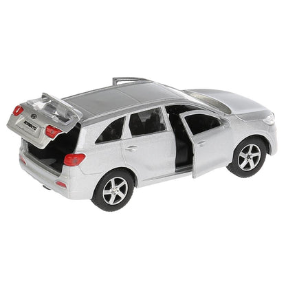 Машина металл KIA Sorento Prime серебристый 12 см, откр.дв., багаж., инерц. Технопарк в кор.2*24шт