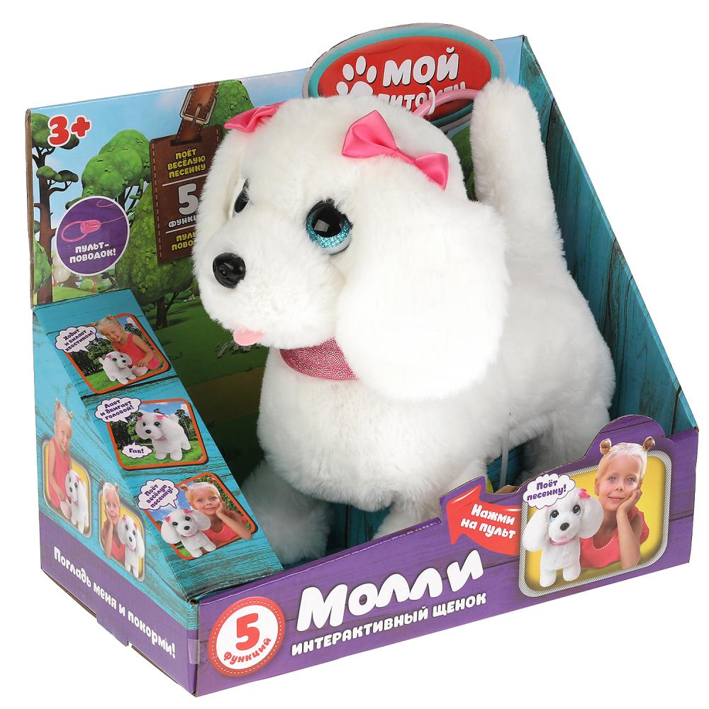 Le modèle interactif de КУЗНЕЦОВА молли 22см на поводке ходит, озвучен в кор. МОЙ ПИТОМЕЦ в кор.12шт