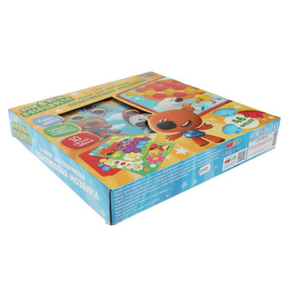 Большая пластиковая мозаика для малышей Ми-ми-мишки 10 карт., 46 фишек ИГРАЕМ ВМЕСТЕ в кор.2*18шт