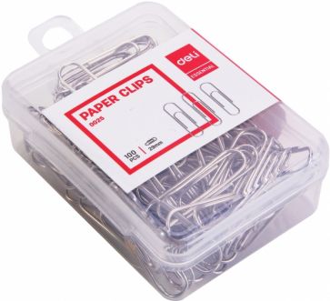 Скрепки 29мм 100шт Deli металлические (E0025)