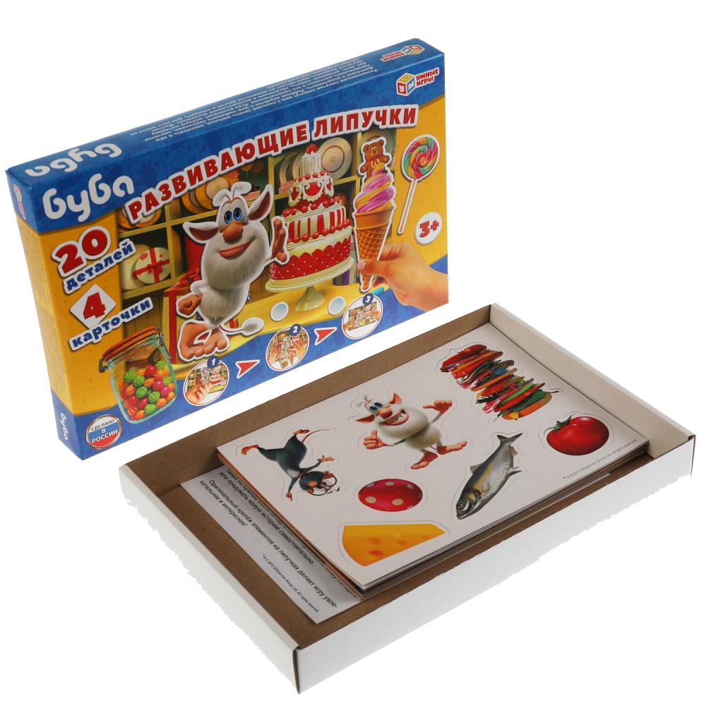 Буба. Игра с липучками в коробке. Умные игры в кор.20шт