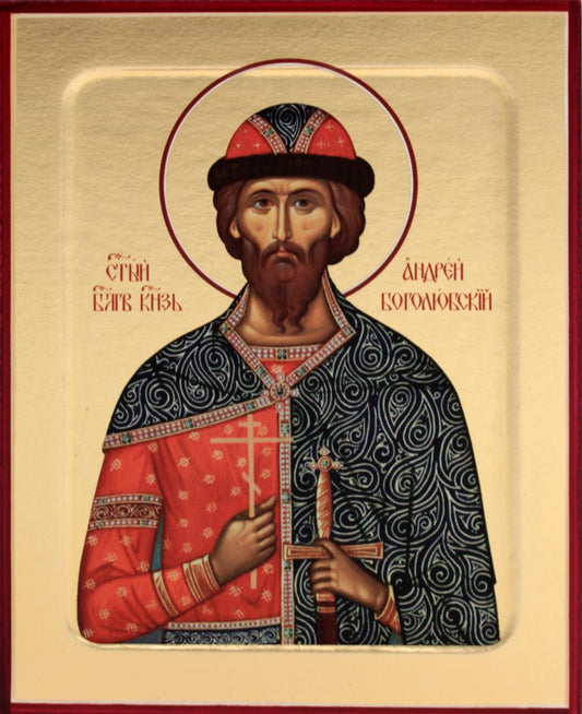 Икона Андрея Боголюбского, св. блгв. князь (на дереве): 125 х 160