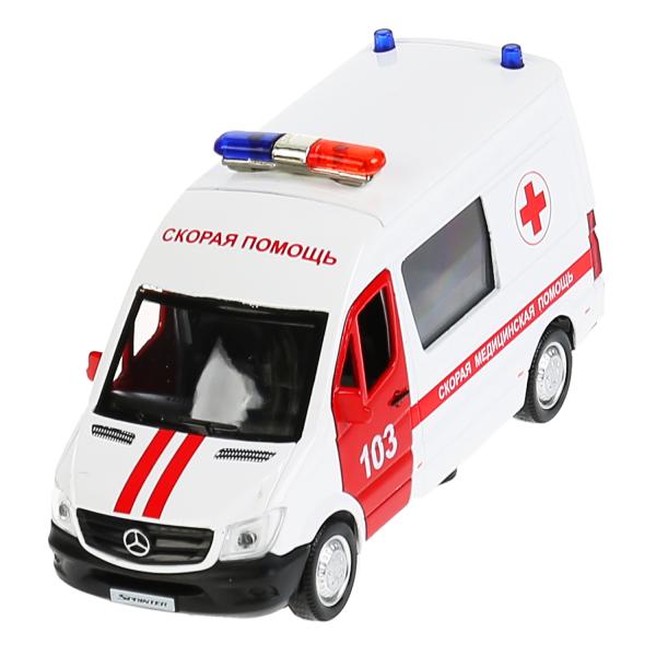 Machine en métal MERCEDES-BENZ SPRINTER СКОРАЯ pour 14 cm, double, téléphone, cor. Parc technologique dans le cor.2*32шт