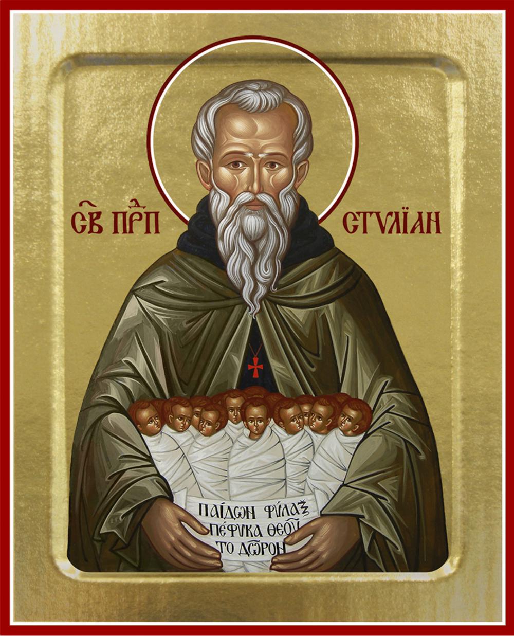Икона Стилиана, преподобного (на дереве): 125 х 160