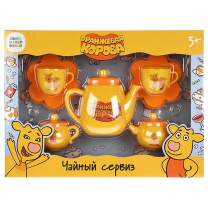 Набор посуды Оранжевая корова пластик, в русс. cor. 27,5*20*5cm ИГРАЕМ ВМЕСТЕ в кор.2*30шт