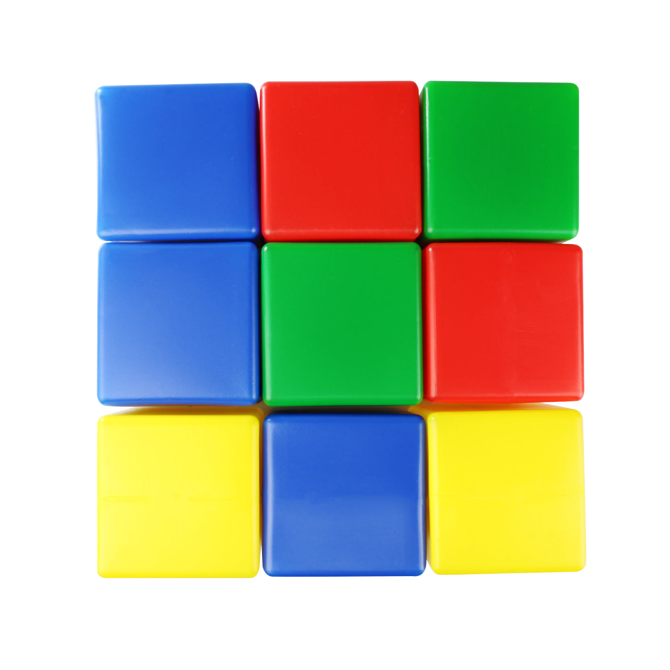 Набор кубиков из вытяжной пластмассы 12 элементов (8 см)