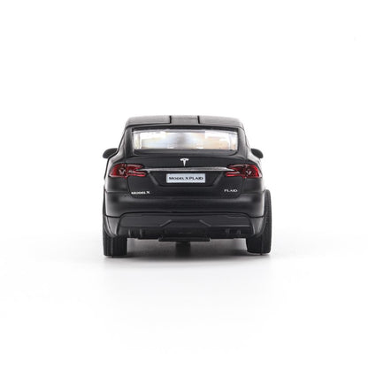 Машина металл свет-звук tesla model x plaid 12 см, двери, черный мат, кор. - в кор.2*36шт