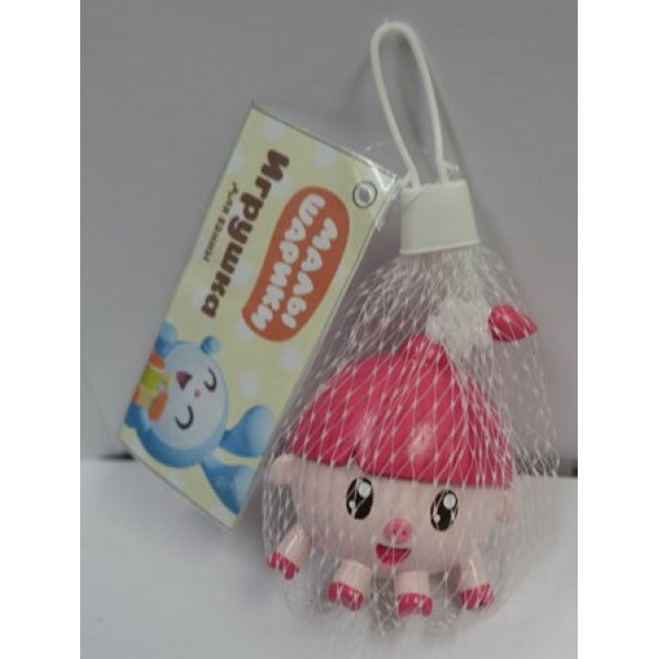 Игрушки пластизоль для купания "Играем вместе" Малышарики Нюшенька в сетке (русс. уп.) в кор.100шт