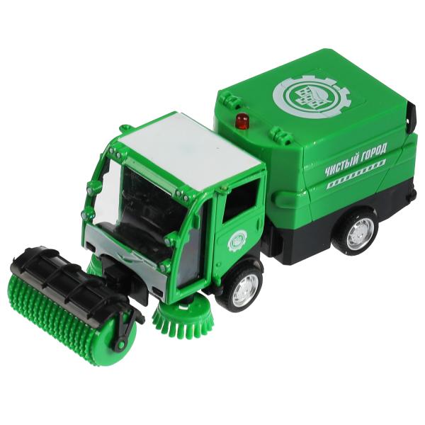 VACCAR-12SL-GN 317735 Машина металл свет-звук УБОРОЧНАЯ МАШИНА 15,5 см, двери, багажник, зеленый, кор. Те