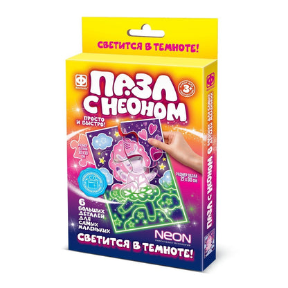 349025 Пазл с неоном "Единорожка"