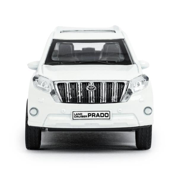 Машина металл "TOYOTA PRADO", длина 12см, открыв. двери, инерц, БЕЛЫЙ в кор.Технопарк в кор.2*36шт