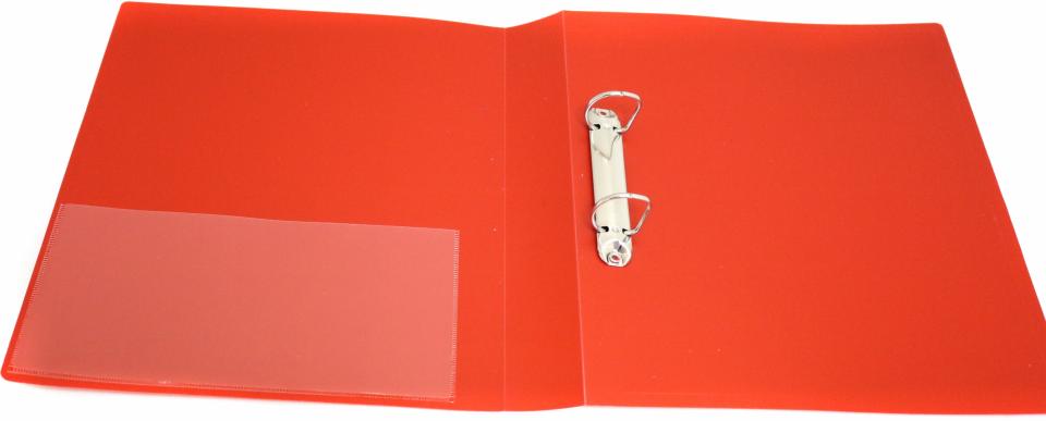 Папка на 2-х D-кольцах A4 пластик крас.,0840/2DRED