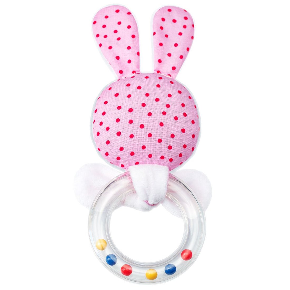 Мякиши "Игрушка-погремушка колечко. Зайка Банни" арт. 604 (Новый год)