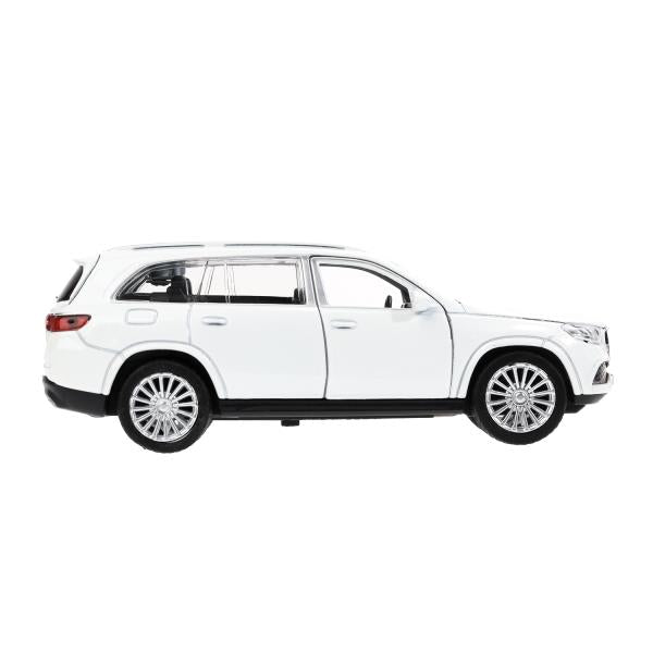 Машина металл MERCEDES-BENZ gls maybach 12см, дв,баг,ин,белый, кор. Технопарк в кор.2*36шт