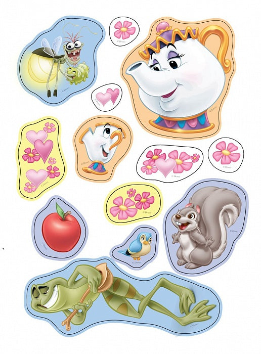 Disney.Принцесса.Наклейки и раскраски (фиолетовая)