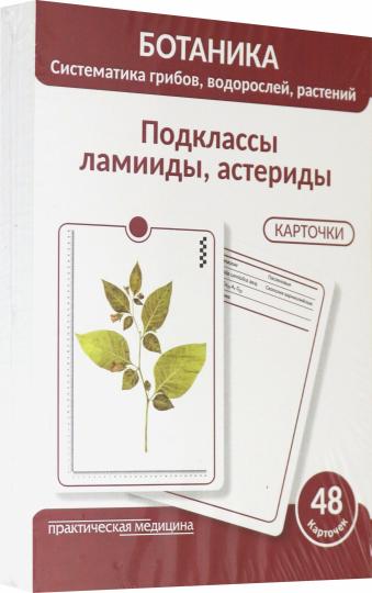 Ботаника. Систематика грибов, водорослей, растений. Подклассы ламииды, астериды. Учебное пособие. (КАРТОЧКИ 48 шт.)