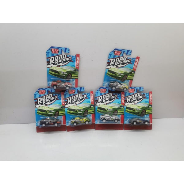 Machine en métal ROAD RACING SUISSE 7,5 cm, dans un assortiment, un blister, un parc technologique en cor.4*120