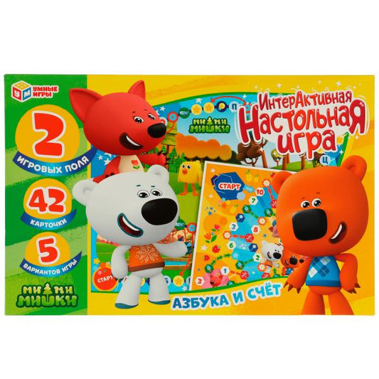 Азбука и счёт. Le jeu interactif est disponible. Ми-ми-мишки. 350x230x55 mm. Умные игры. en cor.50шт