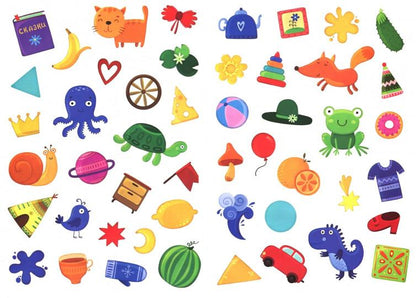 100 наклеек для малыша.Формы и цвета