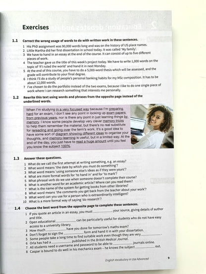 English Vocabulary in Use: Advanced Book with answers and enhanced ebook. 3 Edition