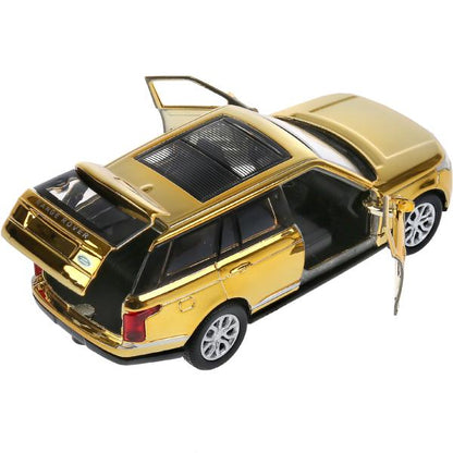 Машина металл "range rover vogue хром" 12см, откр.двери, инерц, золотой в кор. Технопарк в кор2*36шт