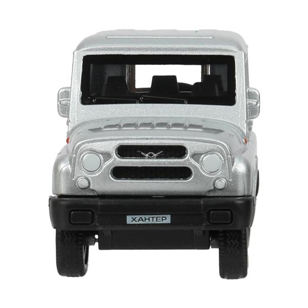 Машина металл УАЗ ХАНТЕР длина 10,5 см, инерция, серебристый, кор. Технопарк в кор.2*36шт