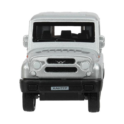 Машина металл УАЗ ХАНТЕР длина 10,5 см, инерция, серебристый, кор. Технопарк в кор.2*36шт