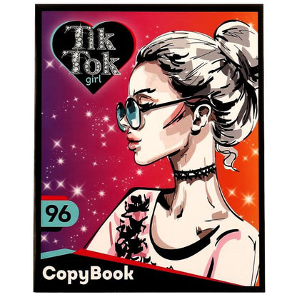 Тетрадь, 96 листов, клетка, диз 4, TIK TOK GIRL в кор.50шт