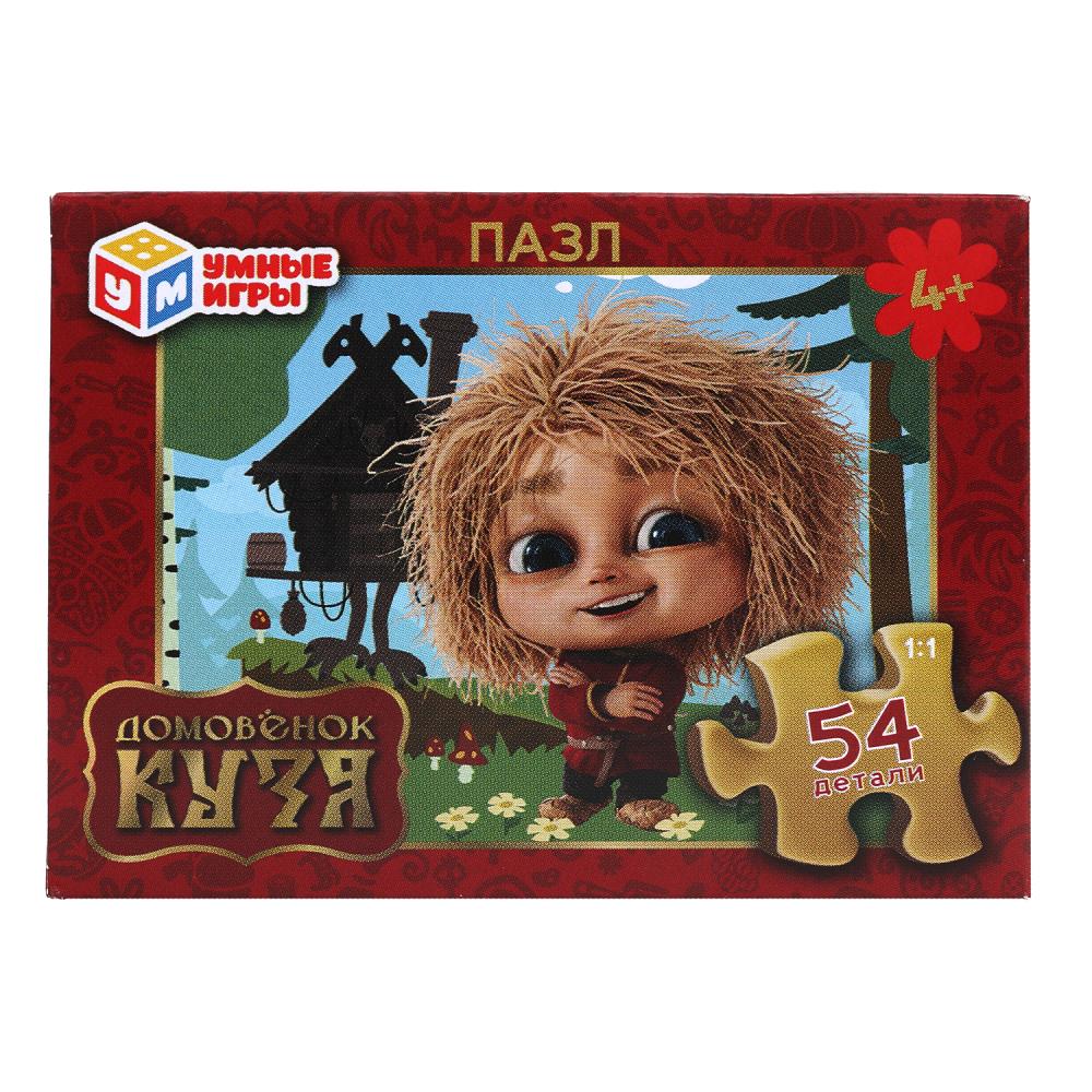Домовёнок Кузя. Пазлы классические в коробке. 54 детали. 90х65х25мм. Умные игры в уп.32шт в кор.8уп