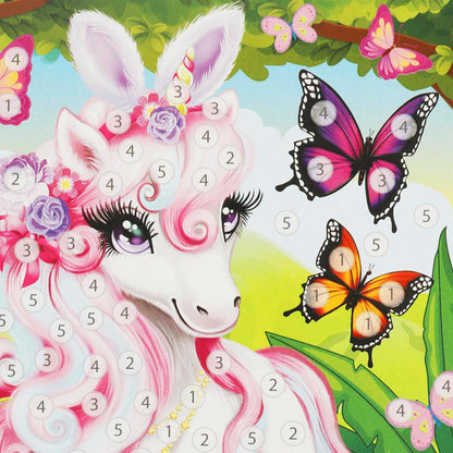 Аппликация стразами в пакете 15*21 см единорог МУЛЬТИ АРТ в кор.100шт