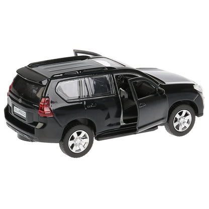 Machine en métal "TOYOTA PRADO", d'une longueur de 12 cm, ouverte. двери, инерц, ЧЁРНЫЙ в кор. Parc technologique dans le cor.2*36шт