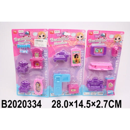 Мебель для кукол, в ассортименте. на карте. в кор.2*180шт