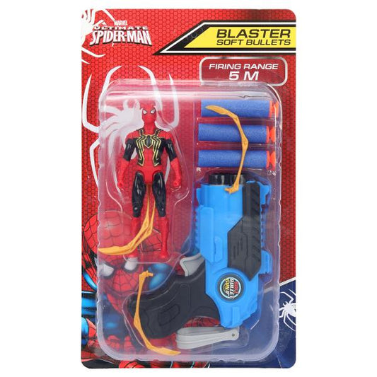 Бластер ЧЕЛОВЕК-ПАУК мягкие пули, фигурка, блист.29*19*4 см - в кор.2*84шт