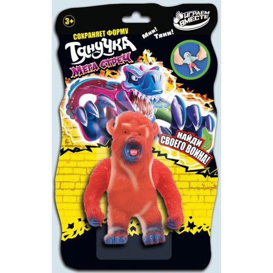 Игрушка тянучка МОНСТР, цвет красный ИГРАЕМ ВМЕСТЕ в кор.3*12шт