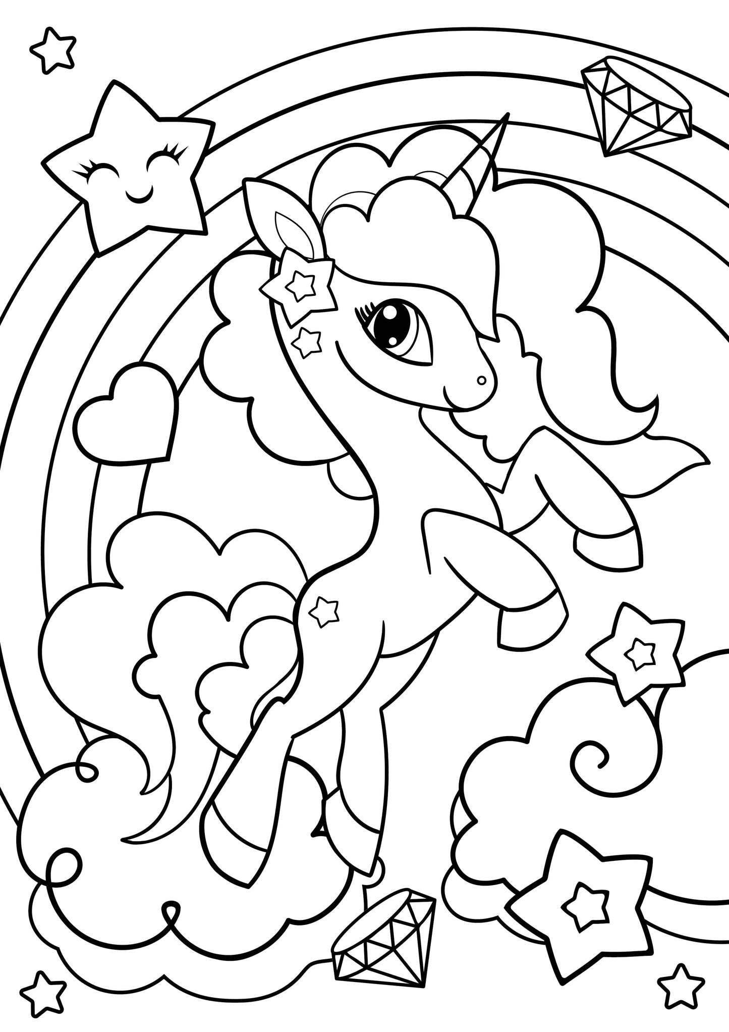 Набор для творчества. Раскраска с блестками "Единорог"