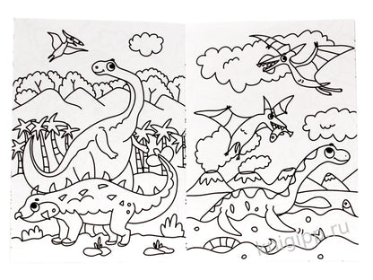 РАСКРАСКА ТОЛЬКО ДЛЯ МАЛЬЧИКОВ. ДИНОЗАВРИКИ