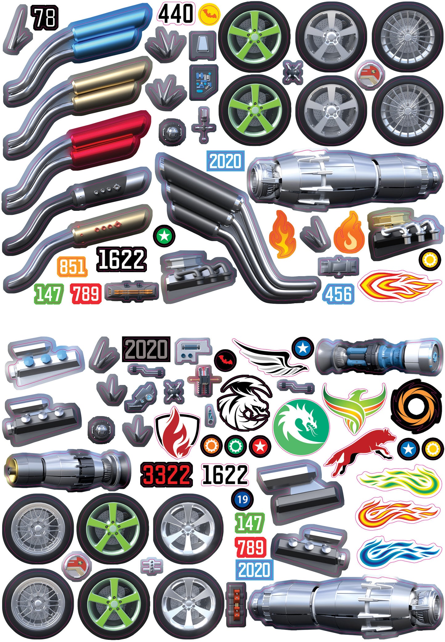 Моя книга наклеек. Авто-тюнинг (более 350 наклеек)