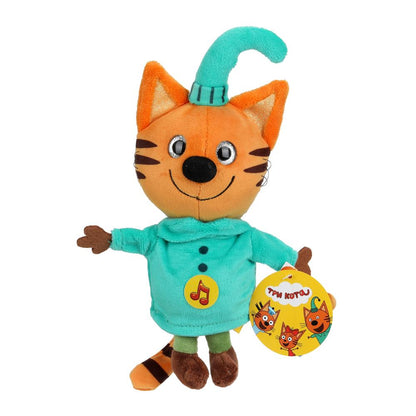 Игрушка мягкая Три Кота три кота Компот 16см, с глазами, озвучка. "МУЛЬТИ-ПУЛЬТИ" в кор.24шт