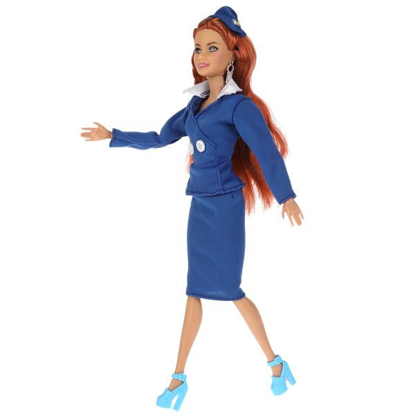 Кукла 29 см София стюардесса, руки и ноги сгибаются КАРАПУЗ в кор.24шт