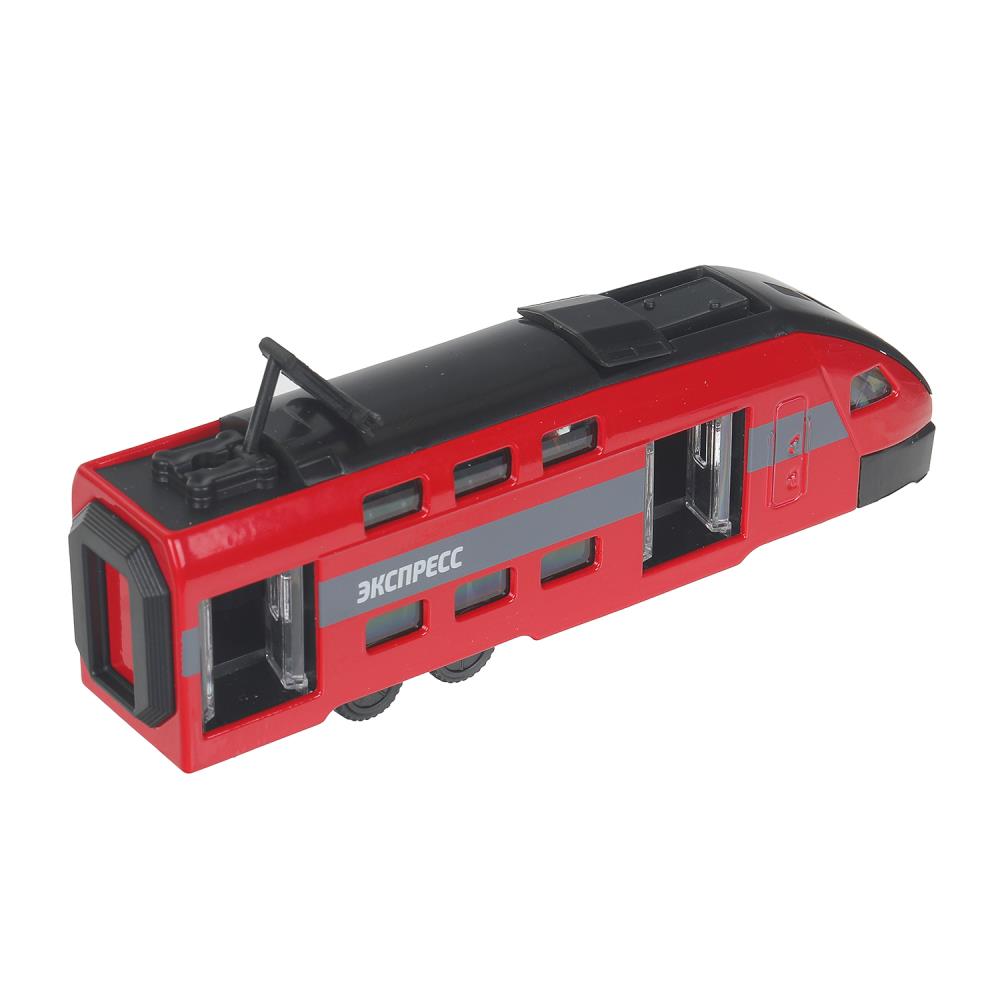 Модель металл АЭРОЭКСПРЕСС ПОЕЗД, 16 см, двери, инерция, коробка Технопарк в кор.2*24шт