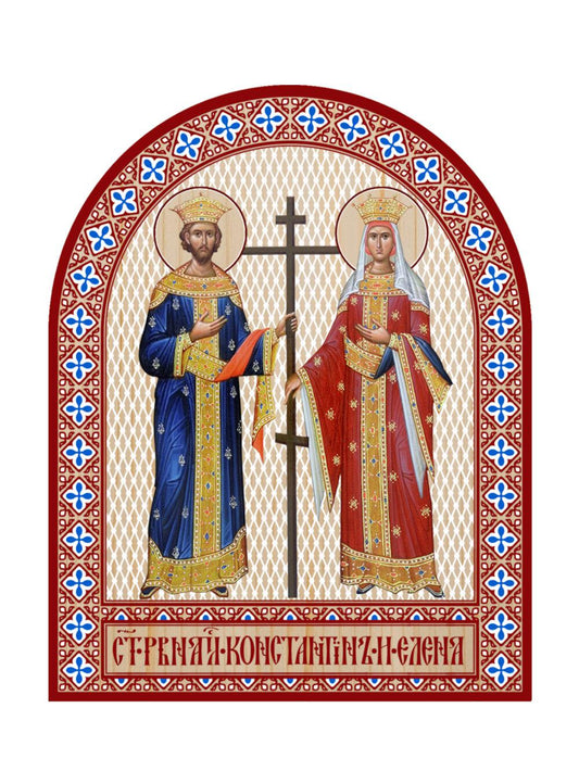 Икона аркой Константин и Елена (на дереве): 95 х 120