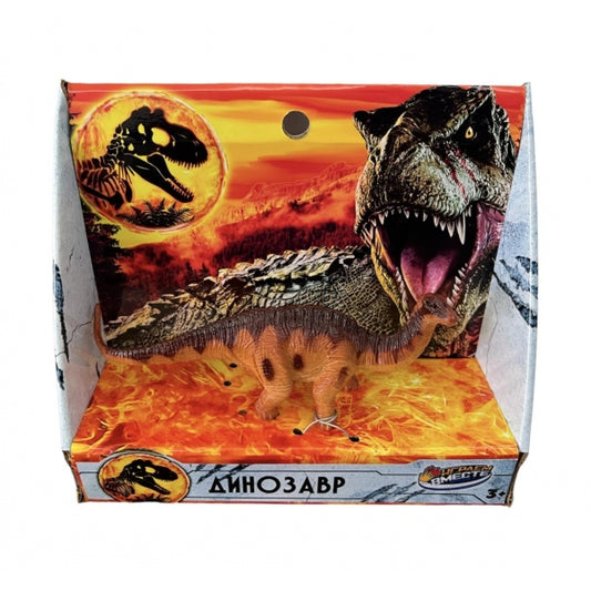 Игрушка пластизоль динозавр бронтозавр 13,5*3,5*5см индив. световой бокс ИГРАЕМ ВМЕСТЕ